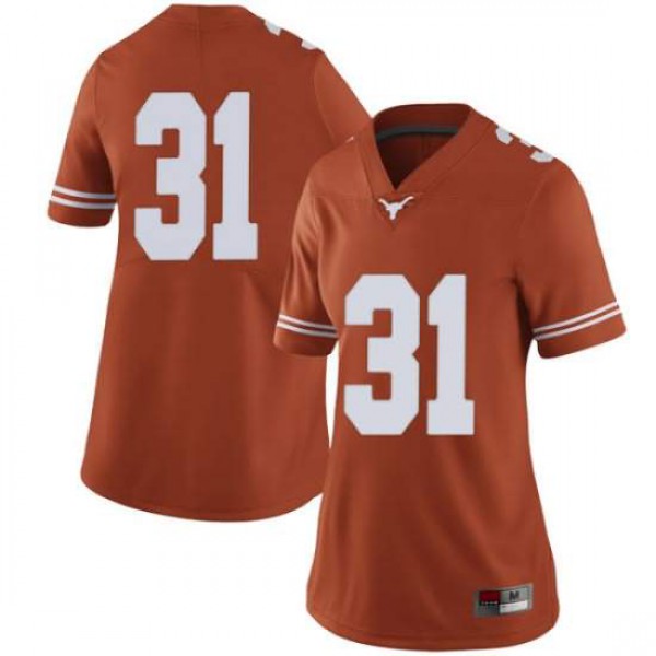 Womens University of Texas #31 DeMarvion Overshown Limited Stitched Jersey Orange